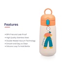 Double Wall Stainless Steel Hot & Cold Water Bottle (420ML)
