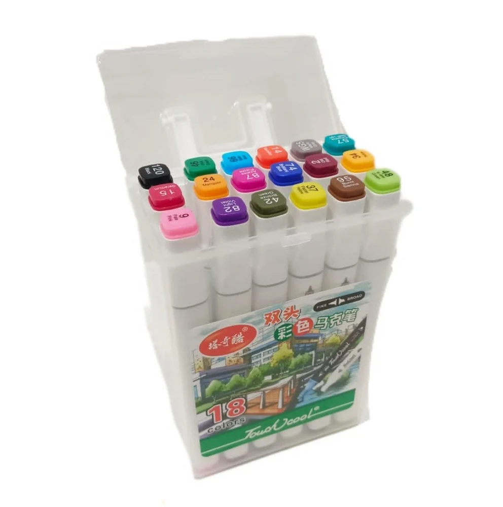 Touch Cool Dual Tip Marker Set (18Pc.)
