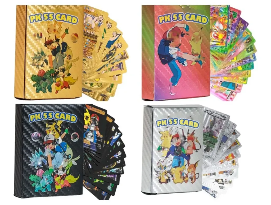 Pokemon Cards (Gold, Silver, Black, Multicolour)
