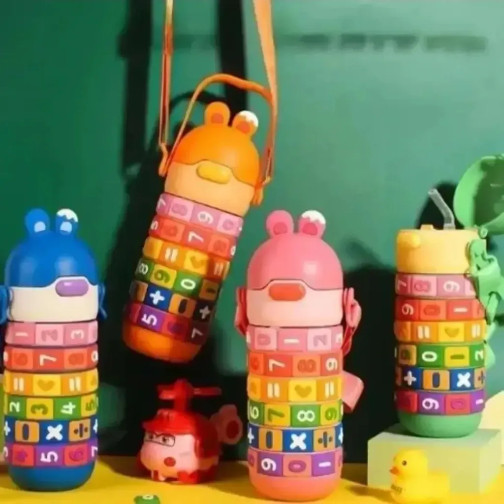 Rotating Number Insulated Water Bottle (430ML)