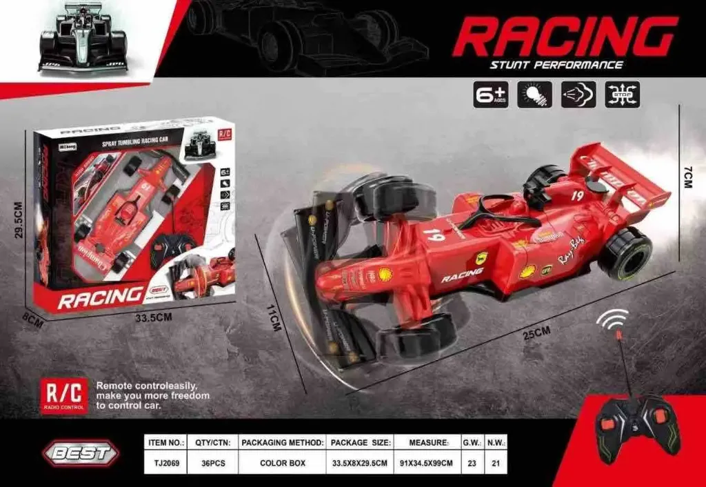 Tumbling Racing Car (Light & Smoke)