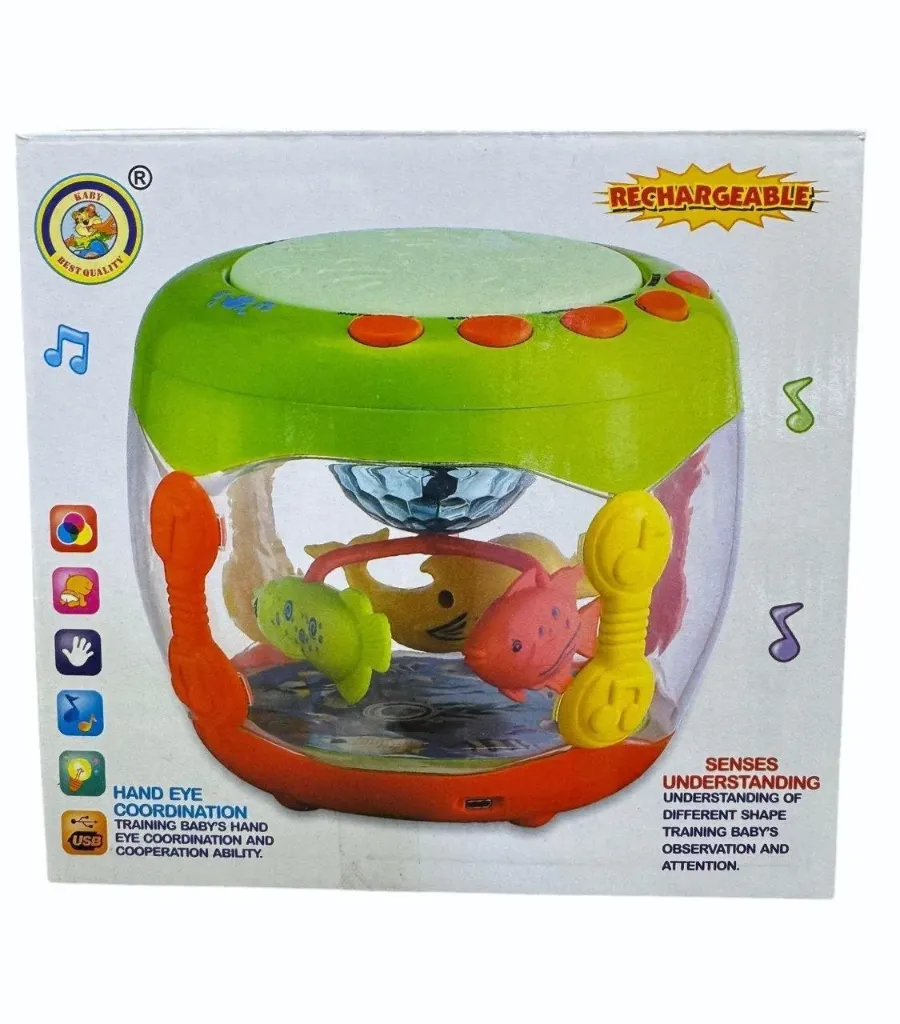 Rechargeable Drum Aquarium (Light & Sound)