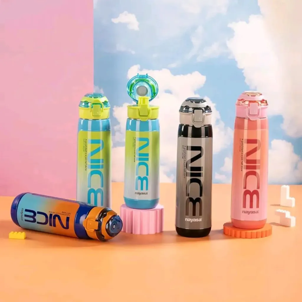 Nayasa Nice Insulated Water Bottle (600ML, Wide Mouth)