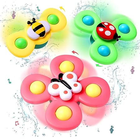 Suction Spinning Top with Rattle